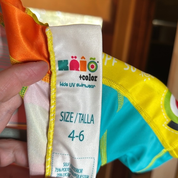 KRIO COLOR Elefante Circus UV Sunsuit Swimsuit UPF 50+ Protection Size 4-6 - Picture 2 of 13